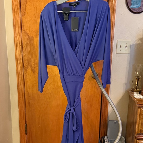 Eloquii Dresses & Skirts - Eloquii PurpleTie-Waist Wrap Dress. Size 14/16. NWT